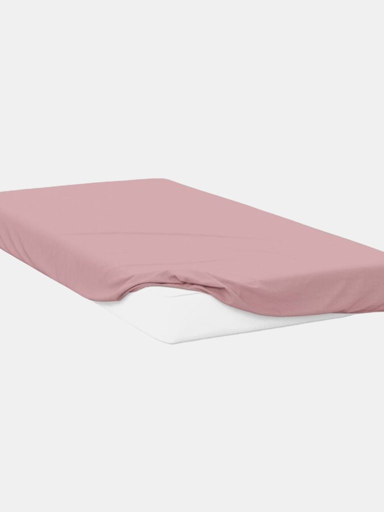 Belledorm 400 Thread Count Egyptian Cotton Fitted Sheet (Blush) (Full) (Full) (UK - Double) - Blush