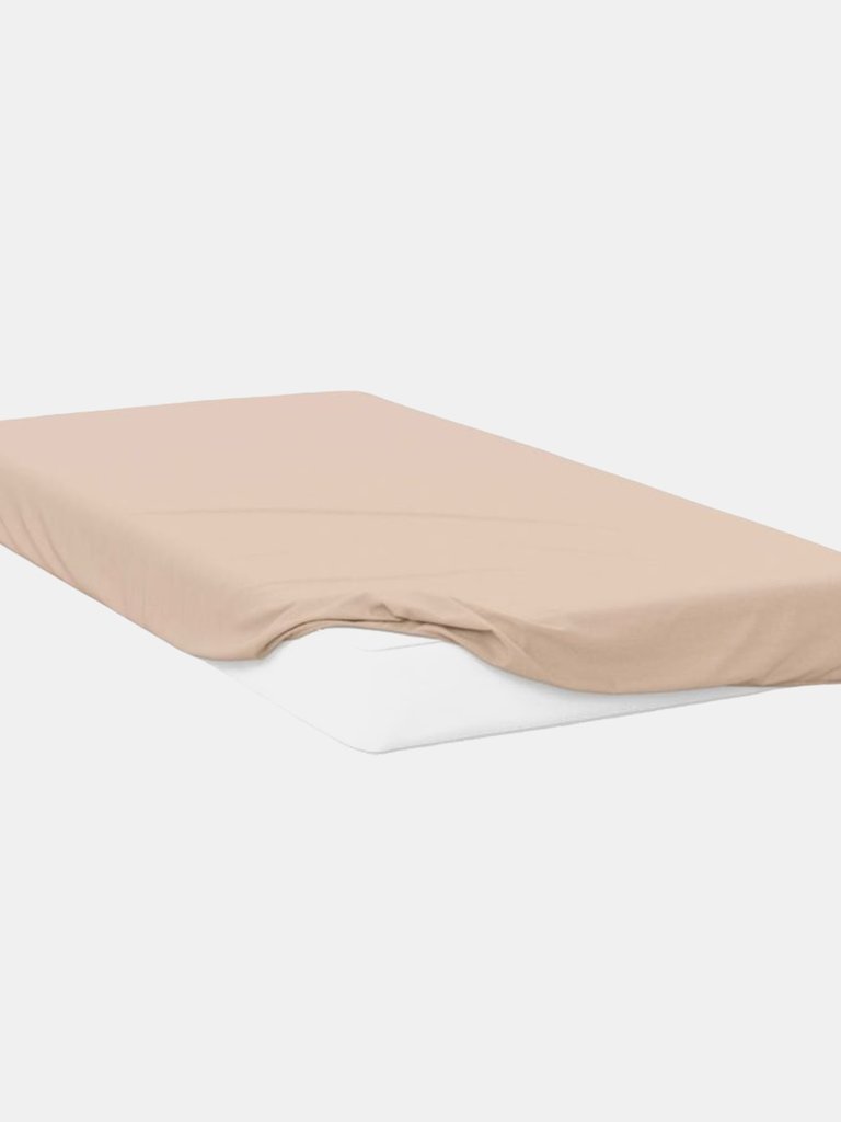 Belledorm 400 Thread Count Egyptian Cotton Fitted Sheet (Cream) (King) (King) (UK - Superking) - Cream