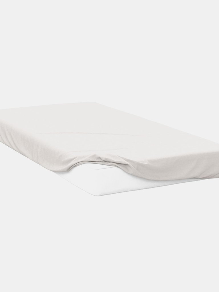 Belledorm 400 Thread Count Egyptian Cotton Fitted Sheet (Ivory) (6ft 6) (6ft 6) - Ivory