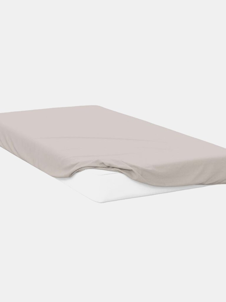 Belledorm 400 Thread Count Egyptian Cotton Fitted Sheet (Oyster) (Twin) (Twin) (UK - Single) - Oyster