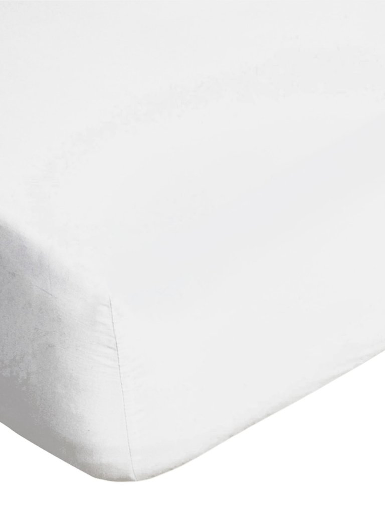 Belledorm 400 Thread Count Egyptian Cotton Fitted Sheet (White) (King) (King) (UK - Superking)