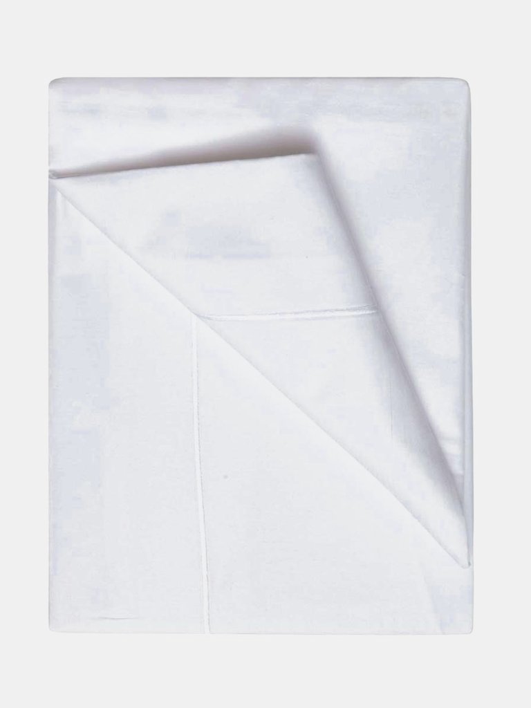 Belledorm 400 Thread Count Egyptian Cotton Flat Sheet (White) (Full) (UK - Double) - White