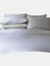 Belledorm 540 Thread Count Satin Stripe Fitted Sheet (White) (King) (King) (UK - Superking)