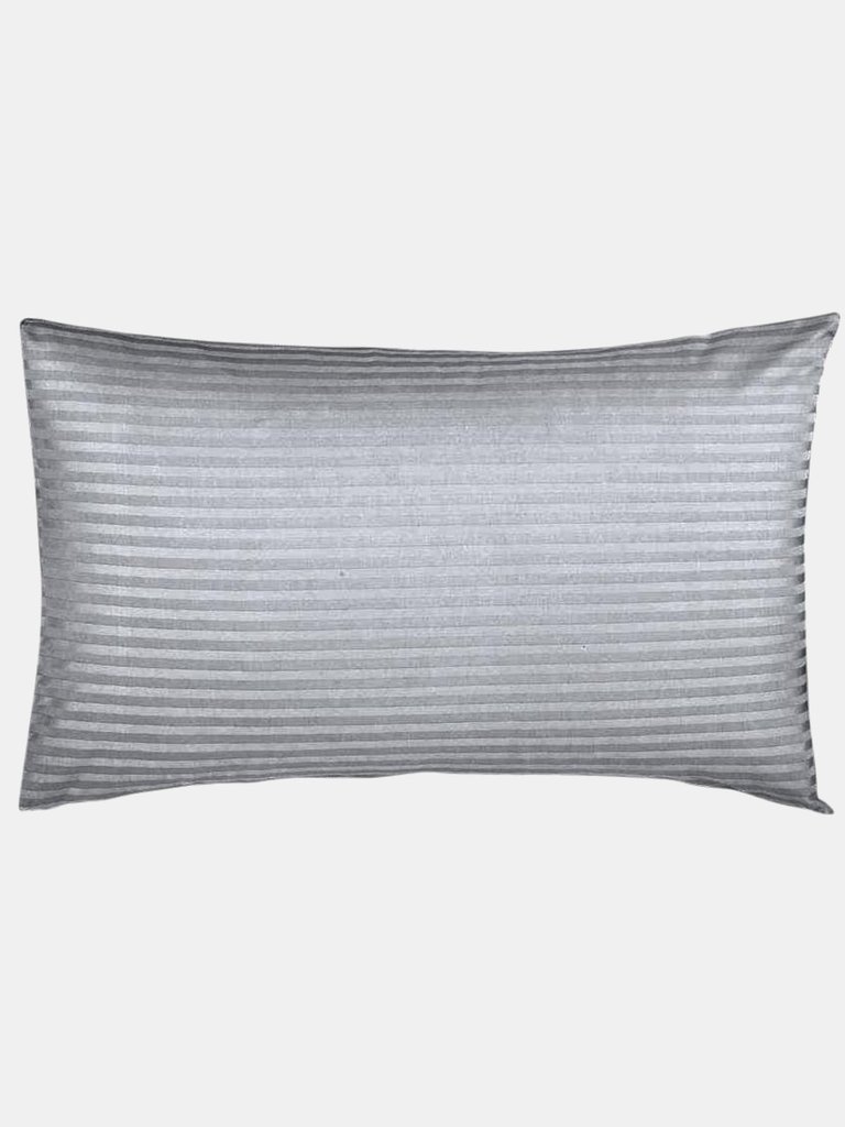 Belledorm 540 Thread Count Satin Stripe Housewife Pillowcases (Pair) (Platinum) (One Size) - Platinum