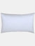 Belledorm 540 Thread Count Satin Stripe Housewife Pillowcases (Pair) (White) (One Size) - White