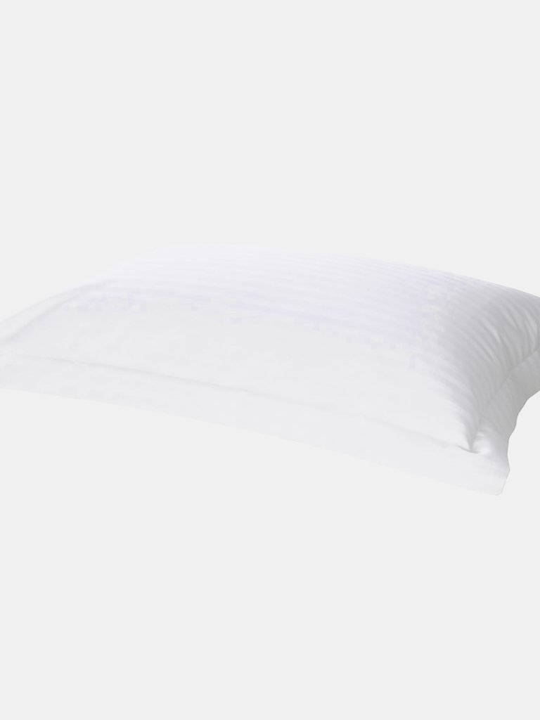 Belledorm 540 Thread Count Satin Stripe Oxford Pillowcase (White) (One Size) - White