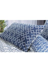 Belledorm Atlanta Duvet Set (Navy/Ivory) (Twin) (UK - Single)