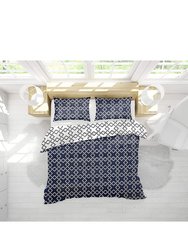 Belledorm Atlanta Duvet Set (Navy/Ivory) (Twin) (UK - Single)