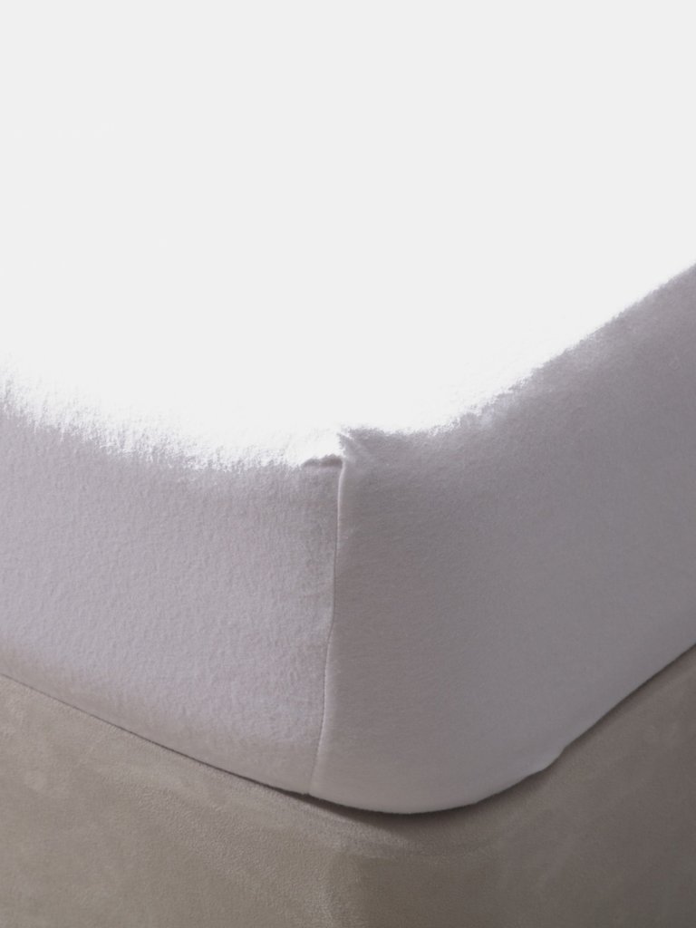 Belledorm Brushed Cotton Extra Deep Fitted Sheet (White) (Full) (Full) (UK - Double)
