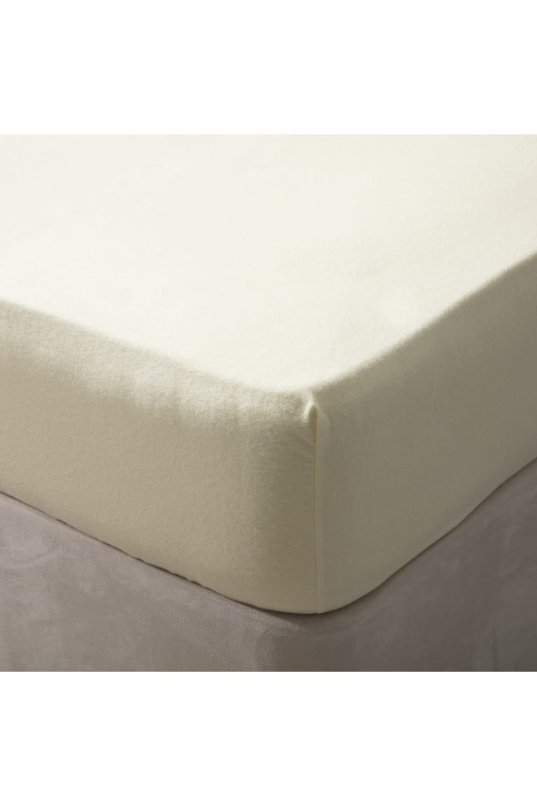 Belledorm Brushed Cotton Fitted Sheet (Lemon) (Twin) (UK - Single)