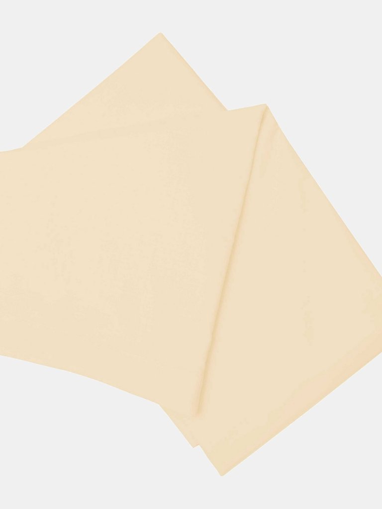 Belledorm Brushed Cotton Flat Sheet (Cream) (Full) (UK - Double) - Cream