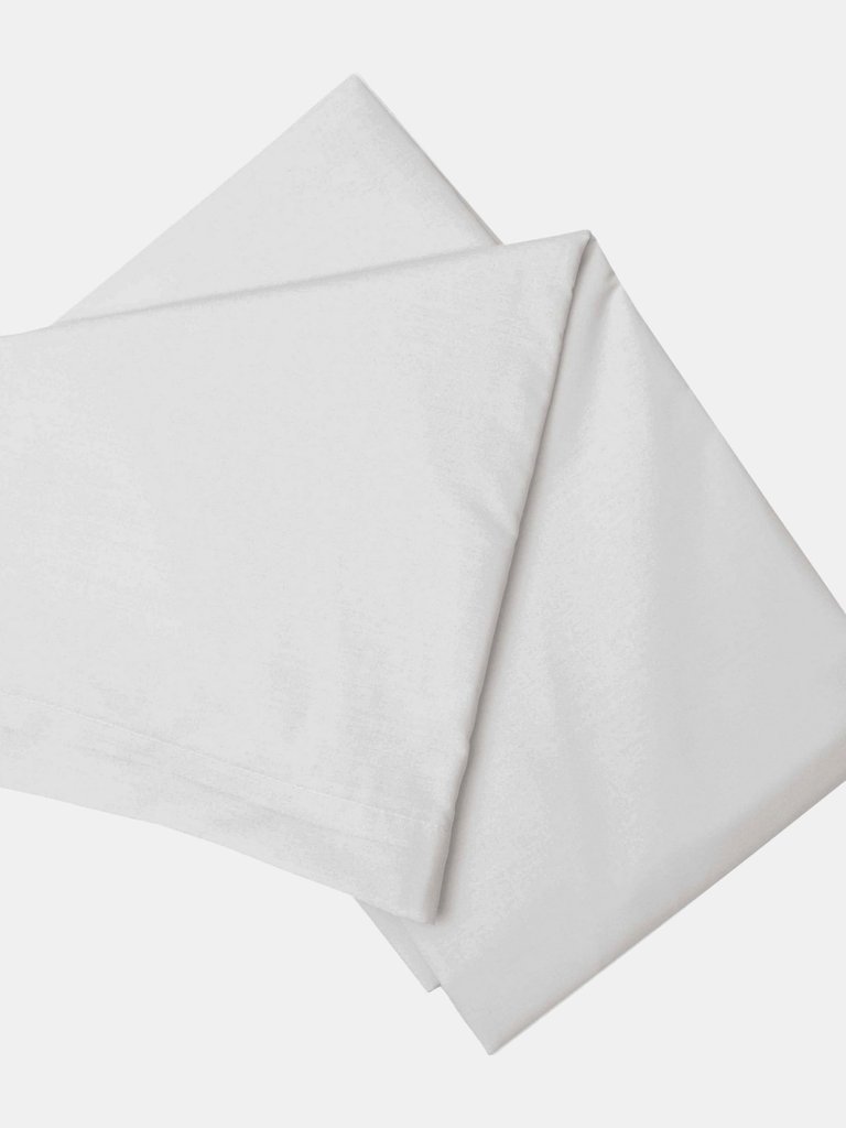 Belledorm Brushed Cotton Flat Sheet (Gray) (Full) (UK - Double) - Gray
