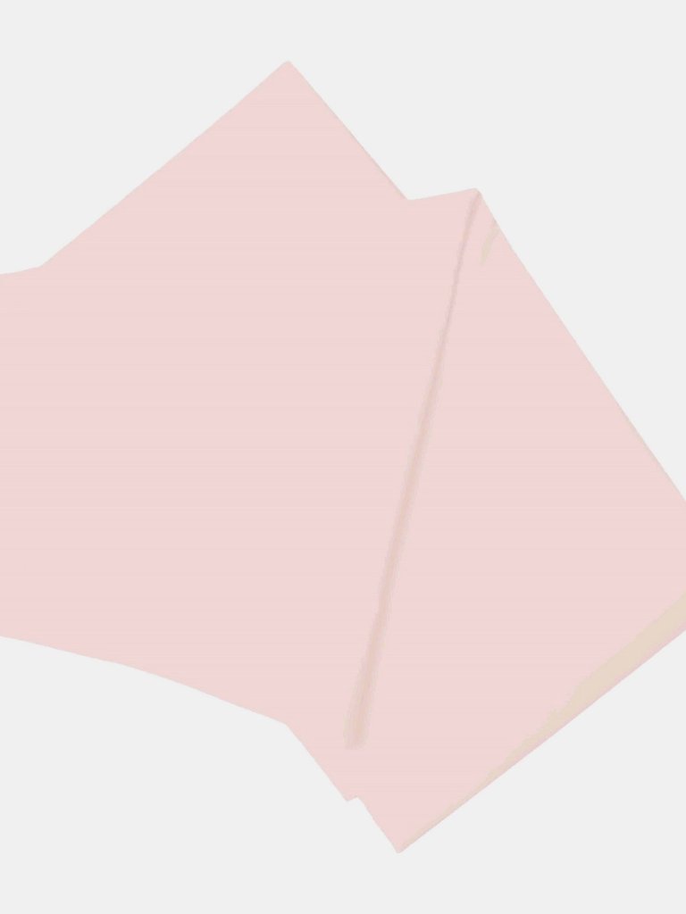 Belledorm Brushed Cotton Flat Sheet (Powder Pink) (Full) (UK - Double) - Powder Pink