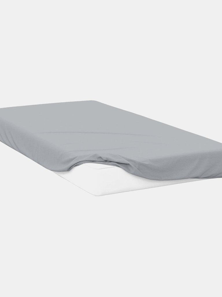 Belledorm Cotton Extra Deep Fitted Sheet (Cloud Grey) (King) (King) (UK - Superking)