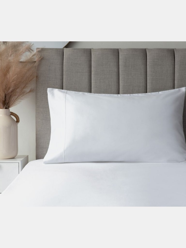 Belledorm Cotton Pillowcase (White) (57cm x 35cm) - White