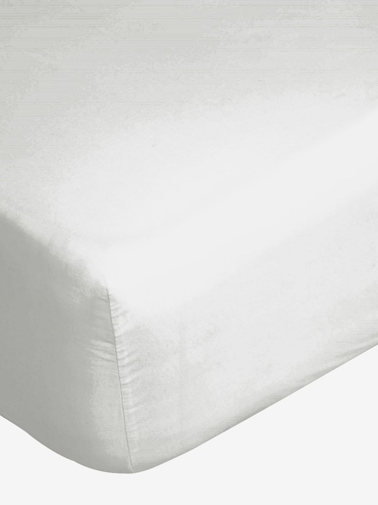 Belledorm Cotton Sateen 1000 Thread Count Extra Deep Fitted Sheet (Ivory) (Twin) (Twin) (UK - Single)