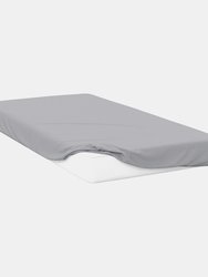 Belledorm Cotton Sateen 1000 Thread Count Extra Deep Fitted Sheet (Platinum) (Queen) (Queen) (UK - Kingsize) - Platinum