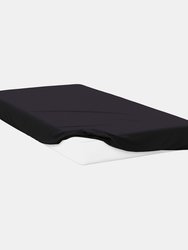 Belledorm Divan Extra Deep Fitted Sheet (Black) (Twin) (UK - Single) - Black