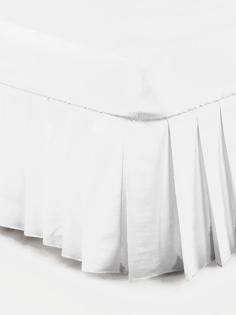 Belledorm Easy Fit Knife Pleated Platform Valance (White) (Twin) (UK - Single) - White