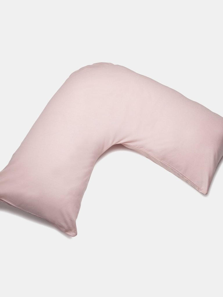 Belledorm Easycare Percale V-Shaped Orthopaedic Pillowcase (Blush) (One Size) - Blush