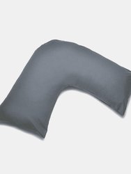 Belledorm Easycare Percale V-Shaped Orthopaedic Pillowcase (Gray) (One Size) - Gray