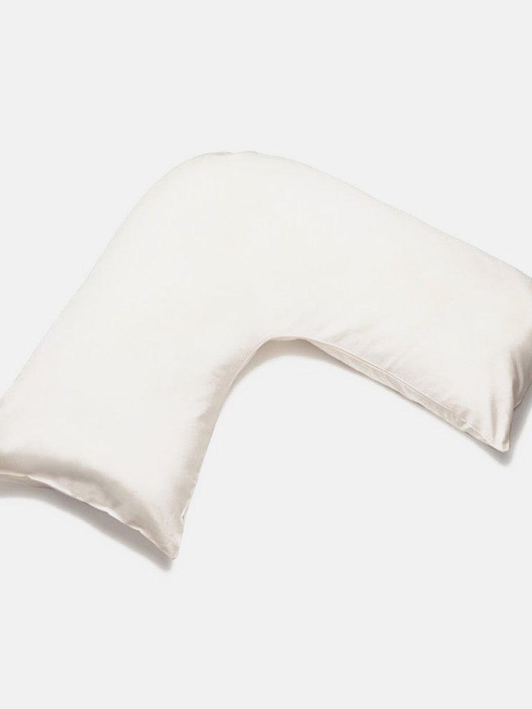 Belledorm Easycare Percale V-Shaped Orthopaedic Pillowcase (Ivory) (One Size) - Ivory