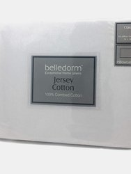 Belledorm Jersey Cotton Contour Pillowcase (Pair) (White) (L) (L) - White
