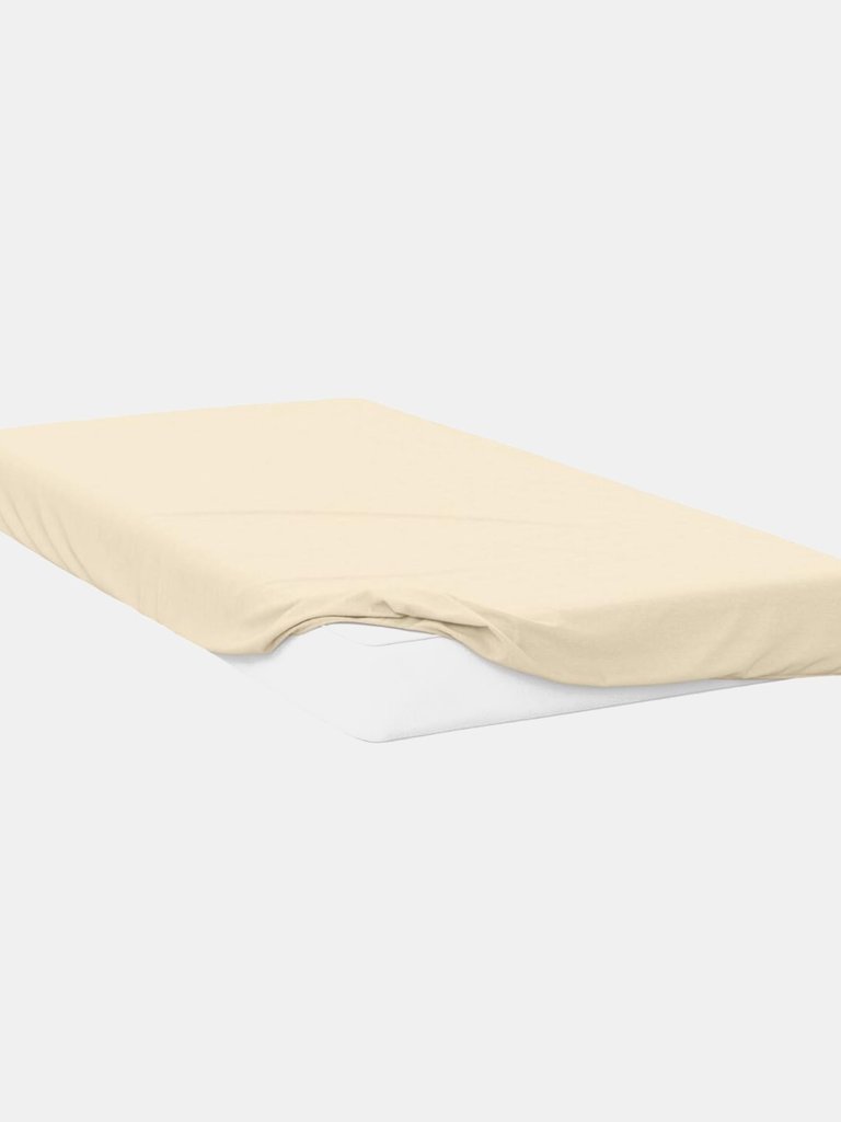 Belledorm Jersey Cotton Deep Fitted Sheet (Ivory) (Crib) (Crib) - Ivory