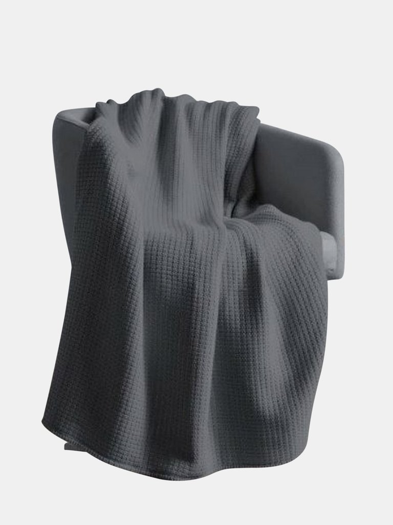 Belledorm Luxury Waffle Throw (Charcoal) (One Size) (One Size) - Charcoal