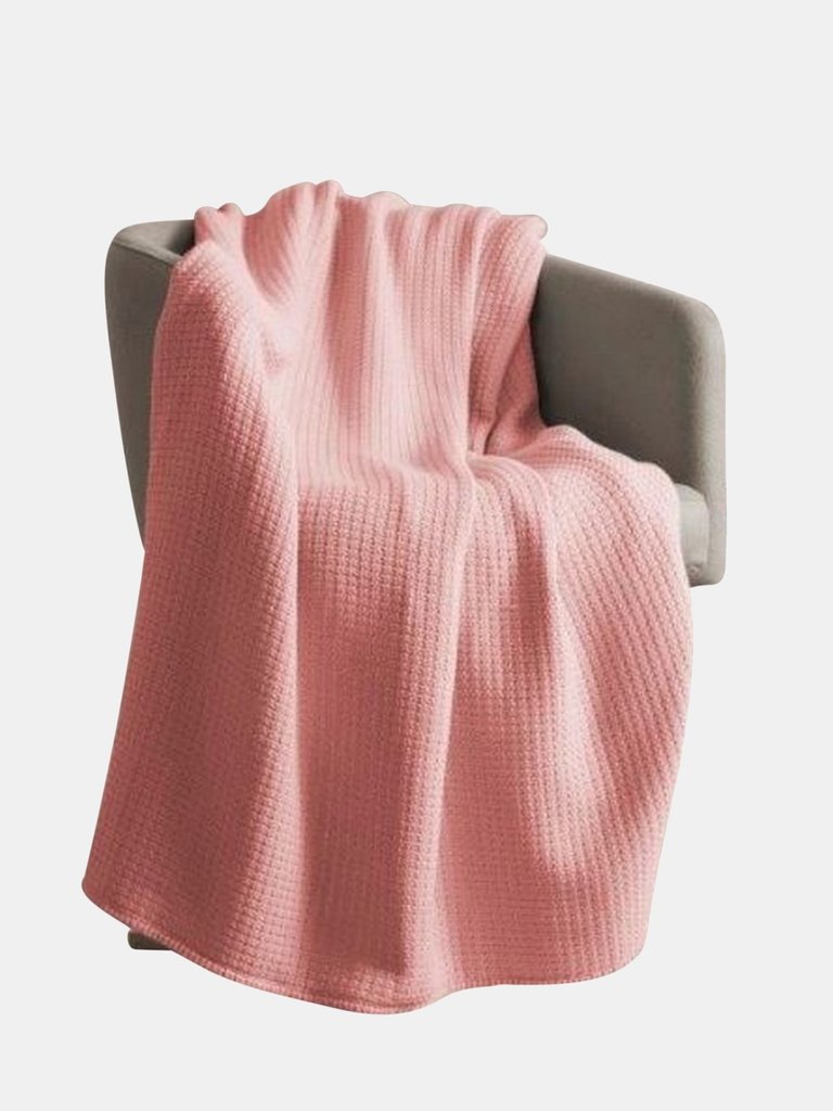 Belledorm Luxury Waffle Throw (Coral) (One Size) (One Size) - Coral