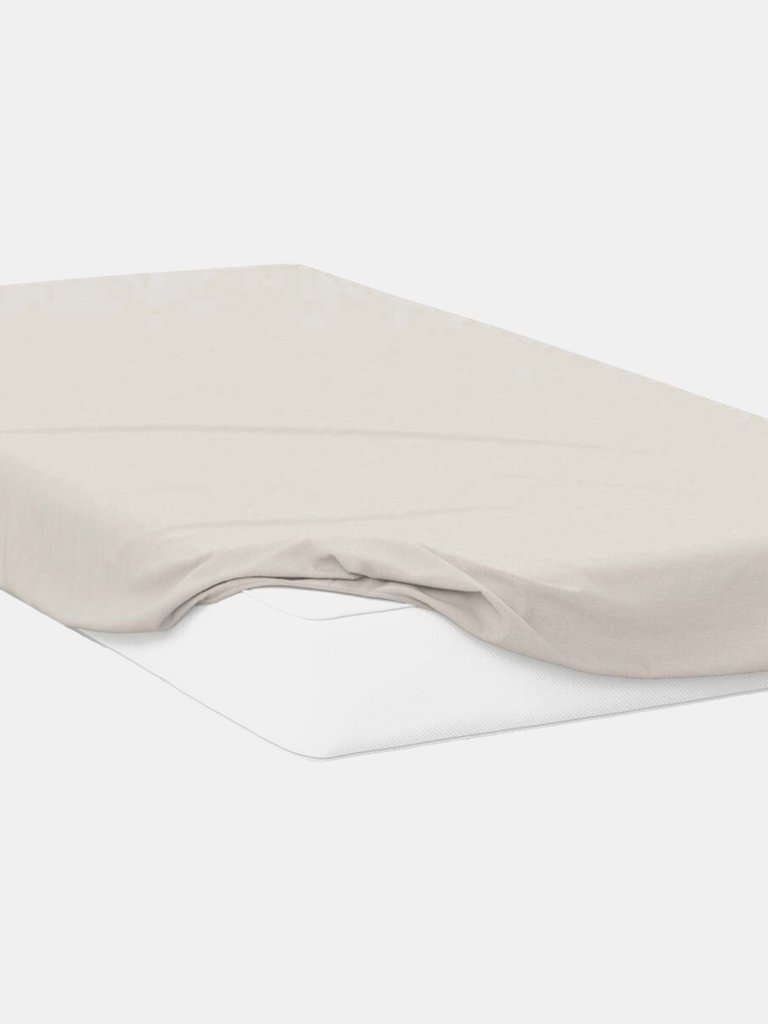 Belledorm Percale Extra Deep Fitted Sheet (Ivory) (4ft) (4ft) - Ivory