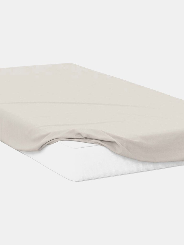 Belledorm Percale Extra Deep Fitted Sheet (Ivory) (Queen) (Queen) (UK - King) - Ivory