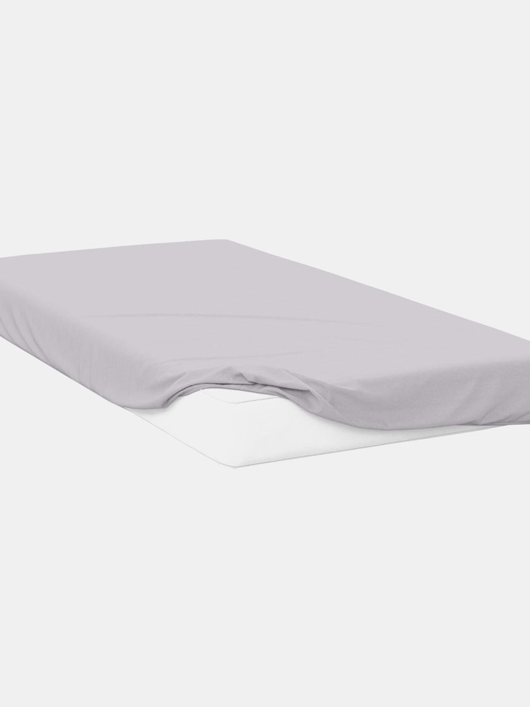 Belledorm Percale Fitted Sheet (Cloud Grey) (Full) (Full) (UK - Double) - Cloud Grey