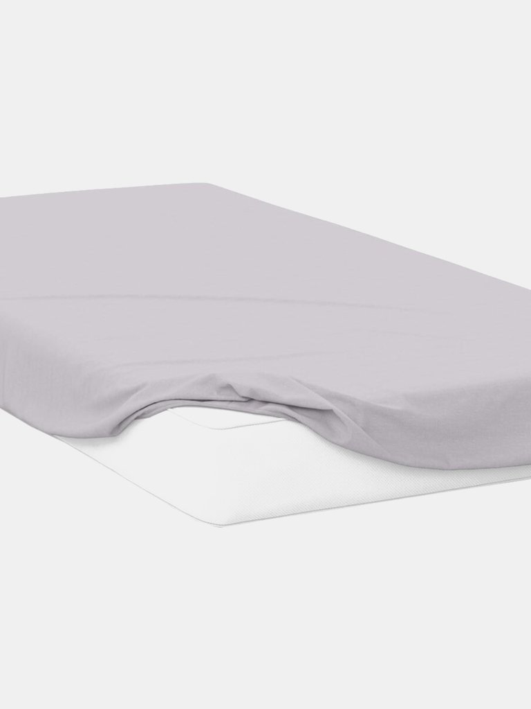 Belledorm Polycotton Extra Deep Fitted Sheet (Cloud Grey) (Queen) (Queen) (UK - King) - Cloud Grey