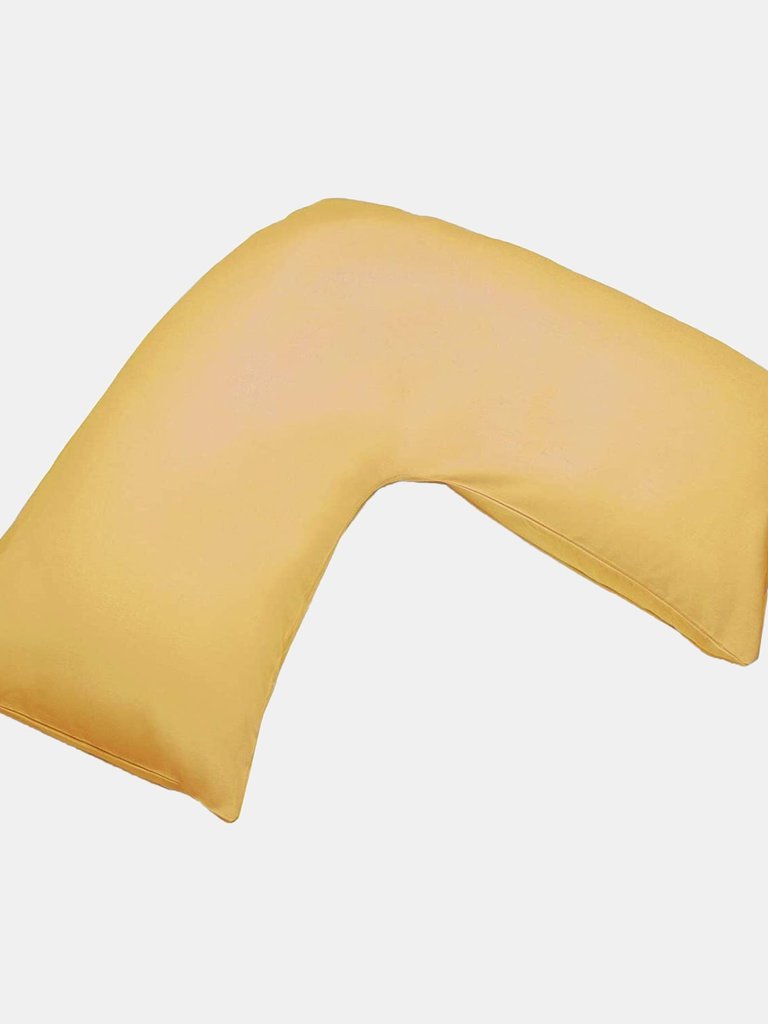 Belledorm Polycotton V Orthopaedic Pillowcase (Saffron) (81cm x 38cm) - Saffron