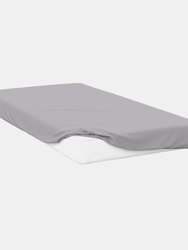 Belledorm Premium Blend 500 Thread Count Fitted Sheet (Platinum) (Queen) (UK - Kingsize) - Platinum