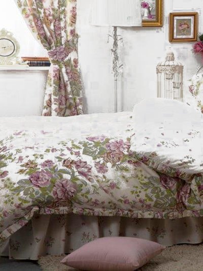 Belledorm Belledorm Rose Boutique Duvet (Ivory/Pink/Green) (Full) (UK - Double) product