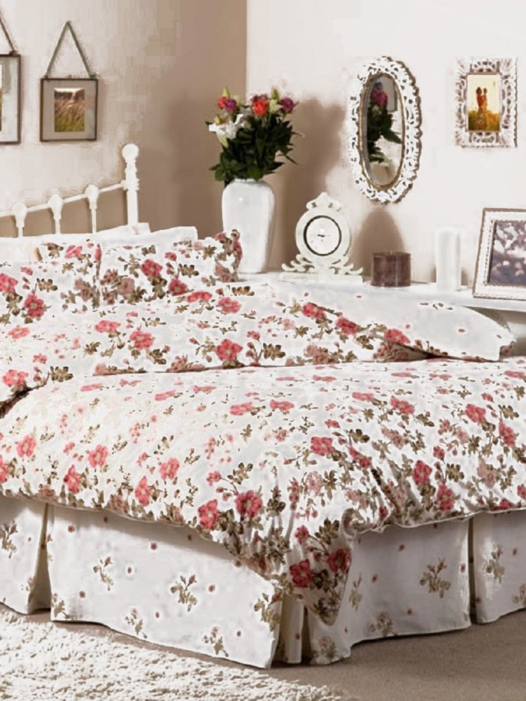 Belledorm Wild Rose Fitted Valance (Ivory) (Twin) (UK - Single)