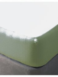 Cotton Fitted Sheet Apple Green - Narrow Double - Apple Green