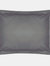 Easycare Percale Oxford Pillowcase, One Size - Gray - Gray