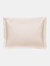 Easycare Percale Oxford Pillowcase, One Size - Powder Pink - Powder Pink
