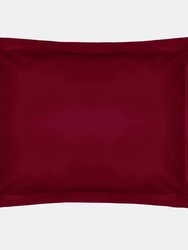 Easycare Percale Oxford Pillowcase, One Size - Red - Red
