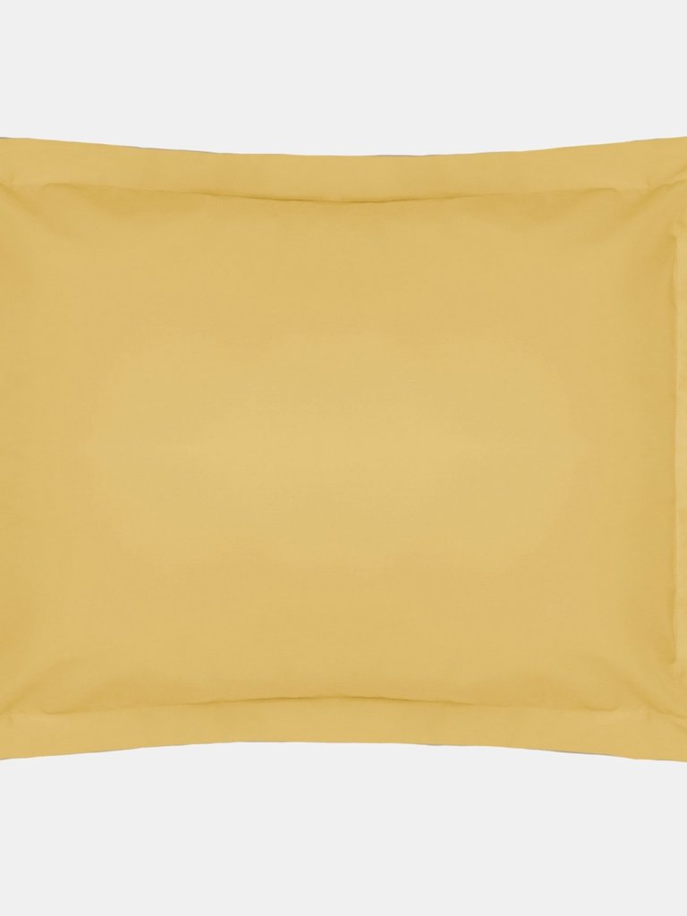 Easycare Percale Oxford Pillowcase, One Size - Saffron - Saffron