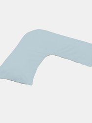 Easycare Percale V-Shaped Orthopaedic Pillowcase, One Size - Duck Egg - Duck Egg