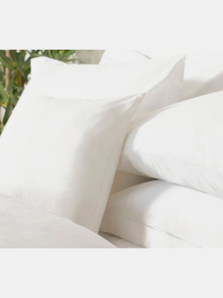 Faux Suede Filled Cushion White - One Size - White