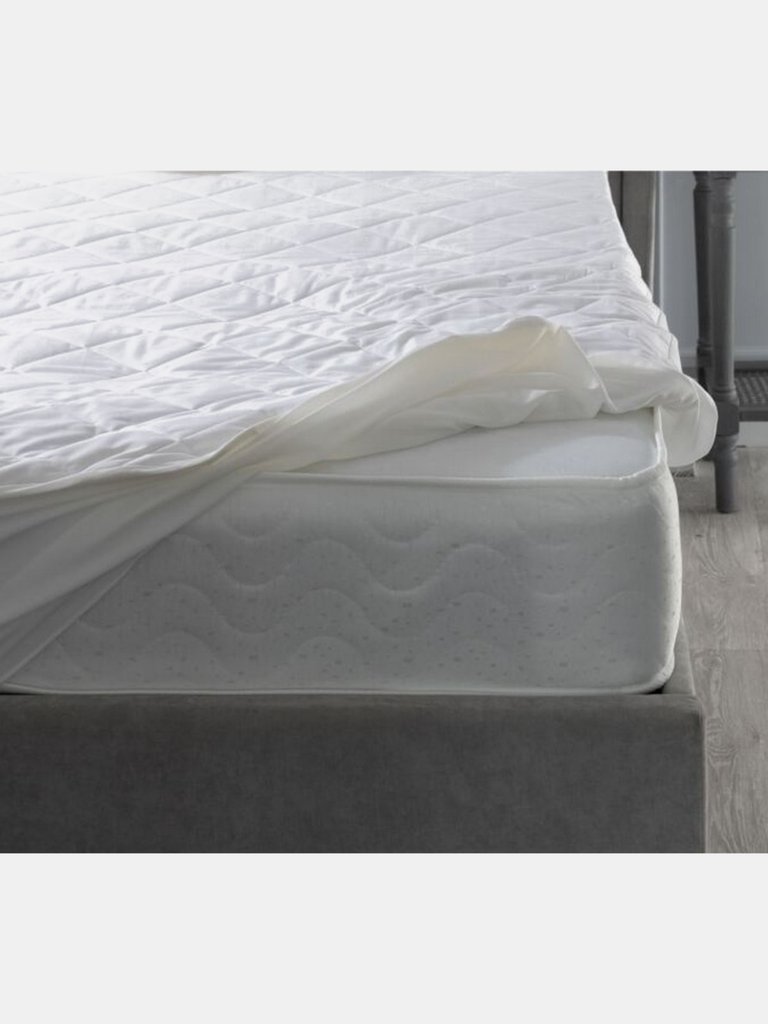 Hotel Suite Quilted Mattress Protector White - Full/UK - Double