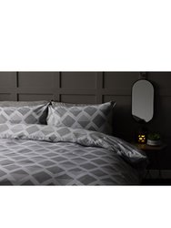 Maddox Chevron Duvet Set Gray - Full/UK - Double