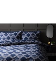 Maddox Chevron Duvet Set Navyc - Full/UK - Double - Navy