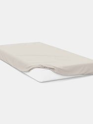 Percale Fitted Sheet Ivory - 190cm x 105cm - Ivory
