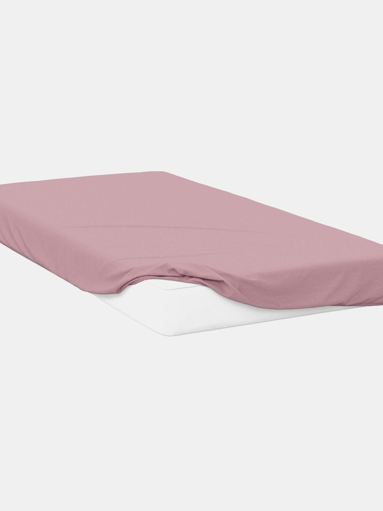 Polycotton Extra Deep Fitted Sheet - Blush Pink